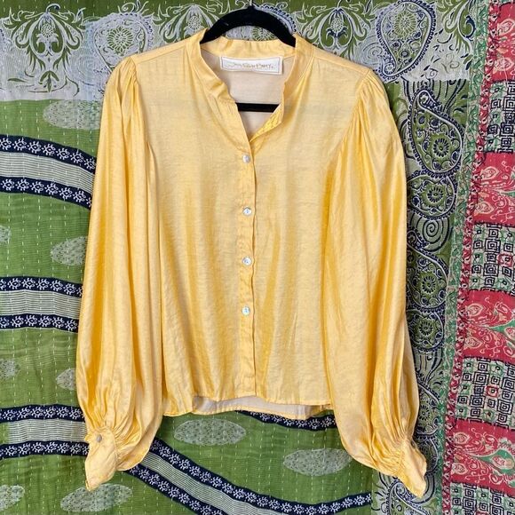 NWOT Jen's Pirate Booty Golden Sun Silk Blend Blouse/ Wide Leg Set Size Large - Picture 3 of 16